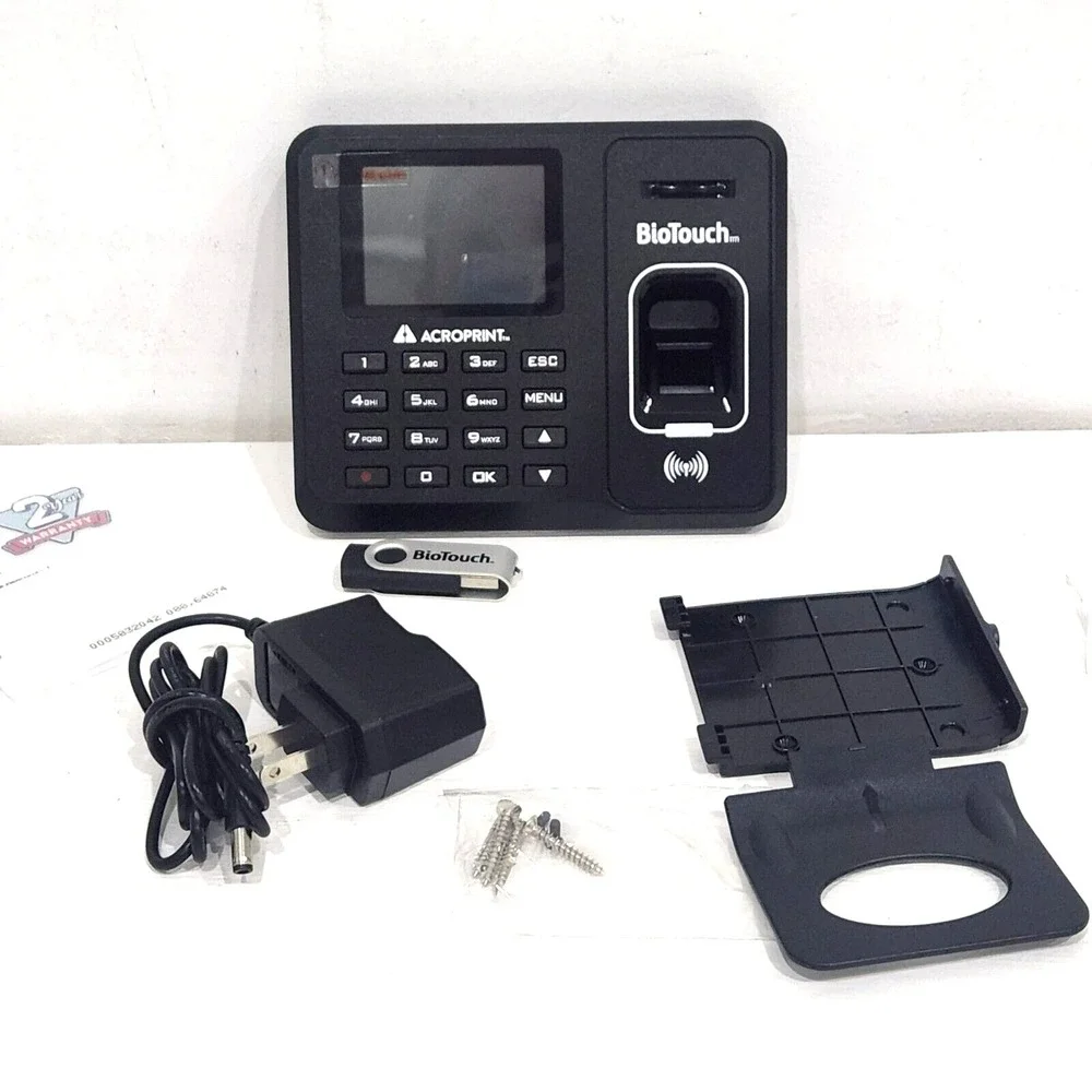 BioTouch Fingerprint Time Clock‎ – Acroprint – No Monthly Fee, USB & Secure Log